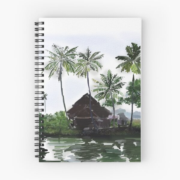 Item preview, 83 - Kerala scenery- Alleppey backwaters designed and sold by OracleArtist.