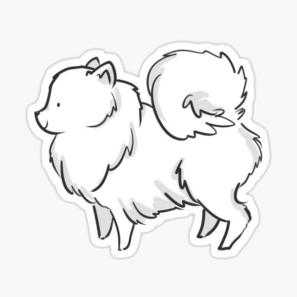 White Floofball Sticker