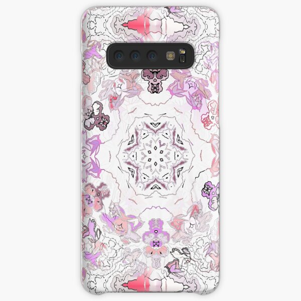 Pink Floral Ties and Circles Design Offering by Green Bee Mee Samsung Galaxy Snap Case