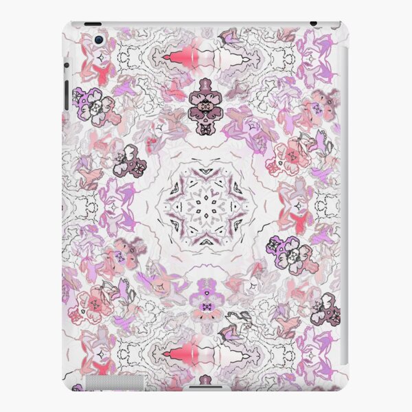 Pink Floral Ties and Circles Design Offering by Green Bee Mee iPad Snap Case