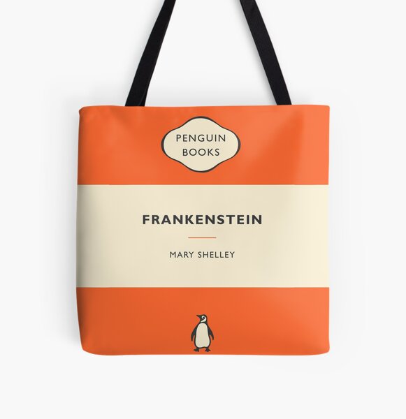 Libros de pingüinos Frankenstein Bolsa estampada de tela