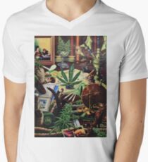 Cannabis Art Collectibles Men's V-Neck T-Shirt