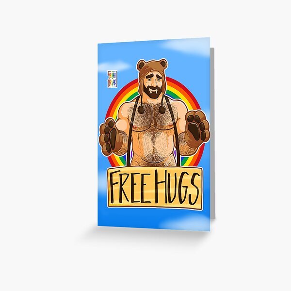 ADAM LIKES HUGS - GAY PRIDE Greeting Card