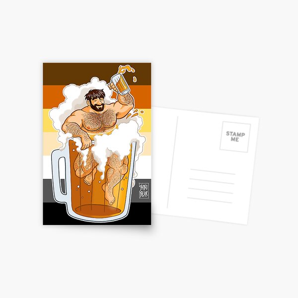 ADAM LIKES A BIG BEER Postcard