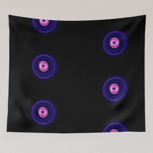 Item preview, Glowing abstract curved blue and magenta lines  designed and sold by Maor Winetrob.