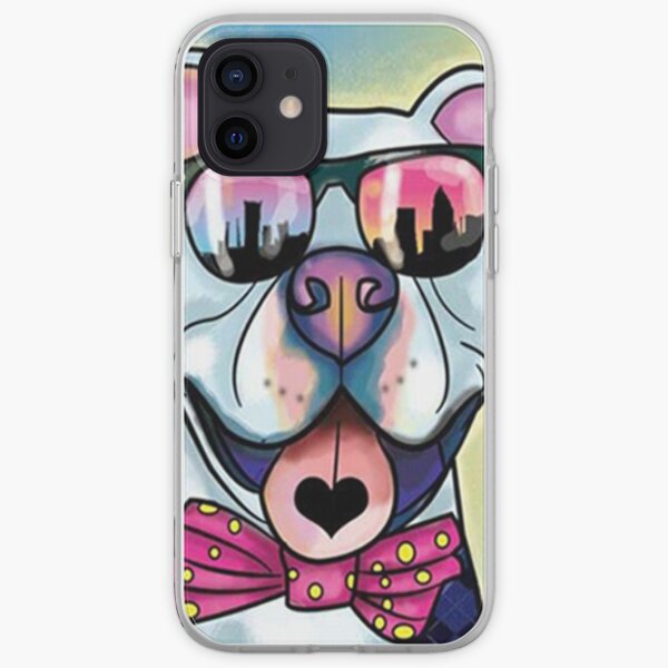 Colourful Pit Bulls / pit bull lover iPhone Soft Case