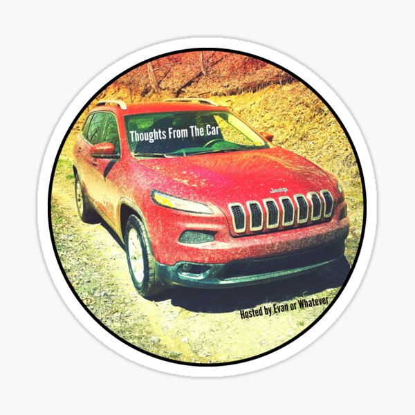 Thoughts From The Car Cover Image Sticker