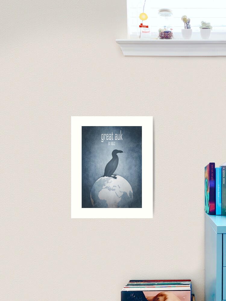 Thumbnail 2 of 3, Art Print, Great auk - extinct animals designed and sold by 12images.