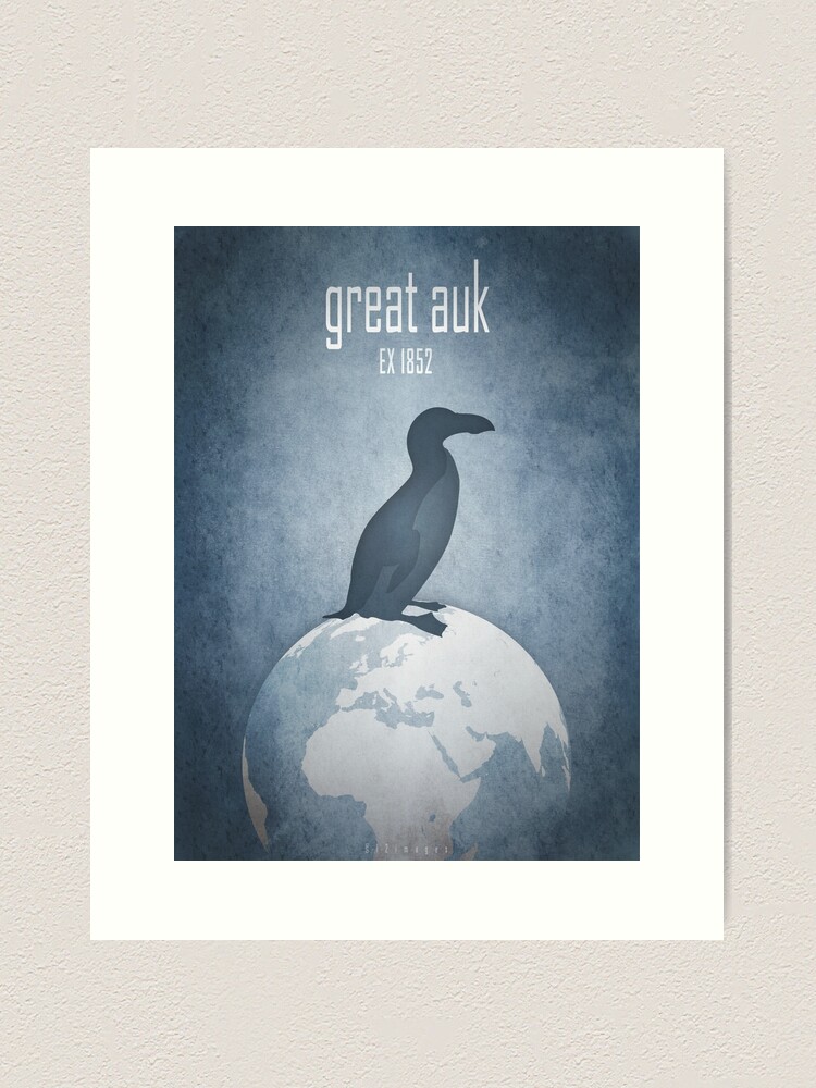 Thumbnail 1 of 3, Art Print, Great auk - extinct animals designed and sold by 12images.