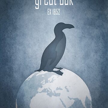 Artwork thumbnail, Great auk - extinct animals by Moira Risen
