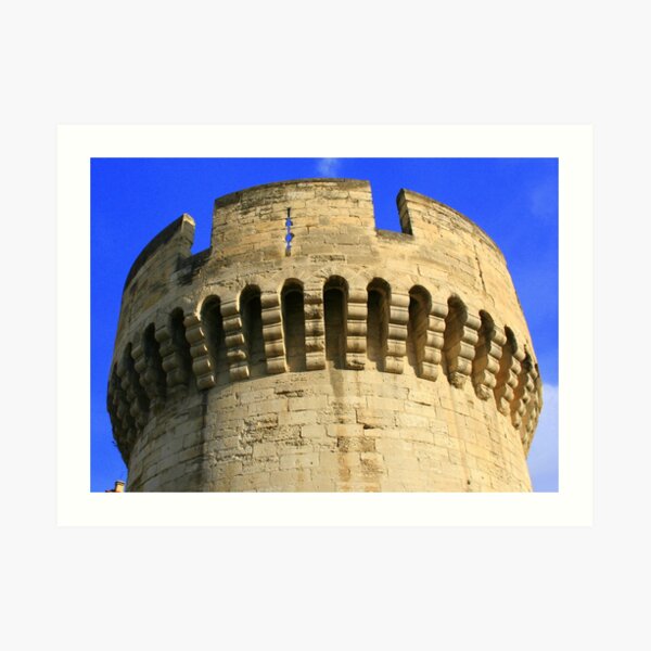 Closeup of the Wall around Old Avignon * Art Print