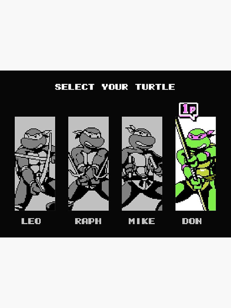 Select Your Turtle - PixelRetro Video Game T-shirts - Ninja Turtles