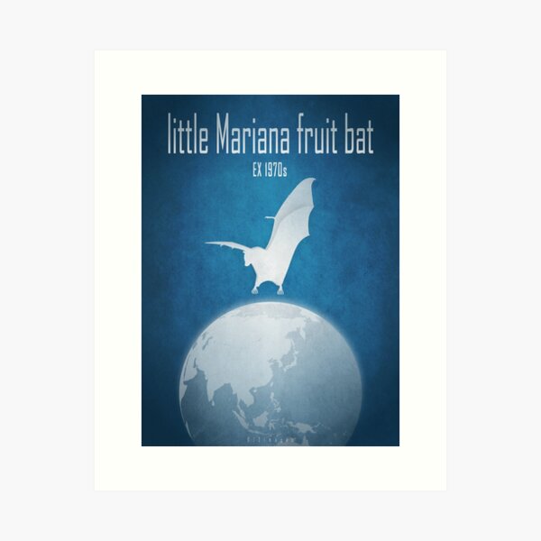 Little Mariana fruit bat/Guam flying fox - extinct animals Art Print