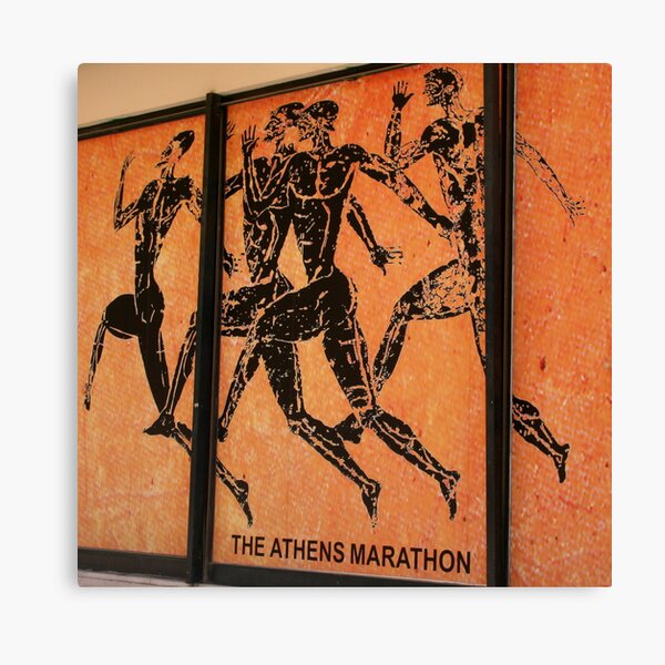 Athens Marathon Street Mural Canvas Print