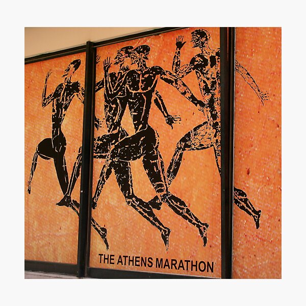 Athens Marathon Street Mural Photographic Print