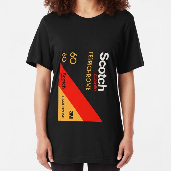 Classic Music Cassettes - Scotch 60 Ferrichrome Slim Fit T-Shirt