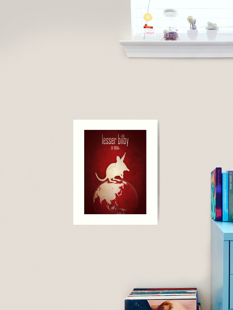 Thumbnail 2 of 3, Art Print, Lesser bilby/yallara - extinct animals designed and sold by 12images.