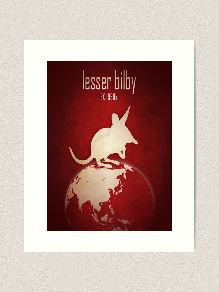 Thumbnail 1 of 3, Art Print, Lesser bilby/yallara - extinct animals designed and sold by 12images.