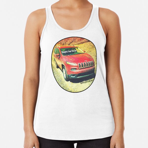 Thoughts From The Car Cover Image Racerback Tank Top