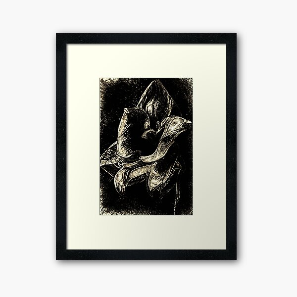Amaryllis in Contrast - Silver Framed Art Print