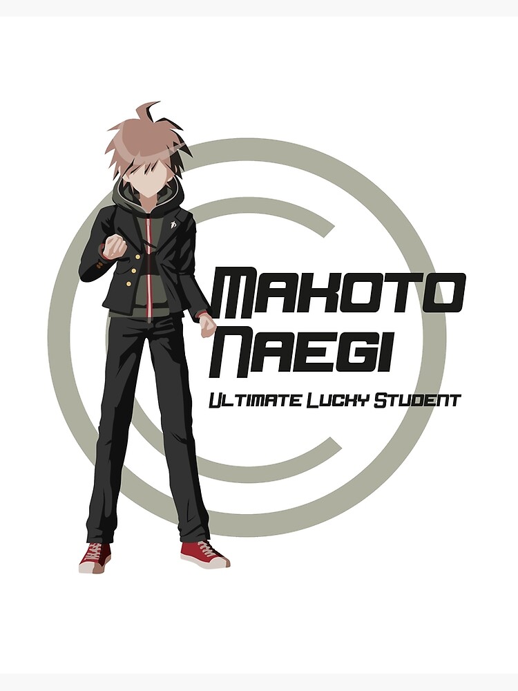 Makoto Naegi Danganronpa Minimalist Vector Art Art Board Print By Caelyngreaves Redbubble