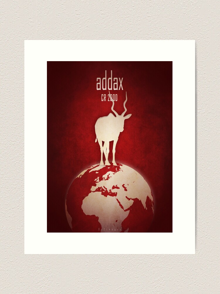 Thumbnail 1 of 3, Art Print, Addax/white antelope - endangered species designed and sold by 12images.