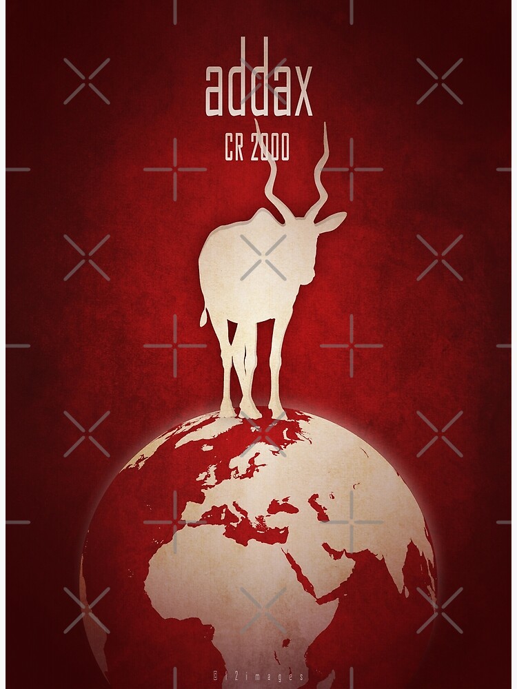 Thumbnail 3 of 3, Art Print, Addax/white antelope - endangered species designed and sold by 12images.