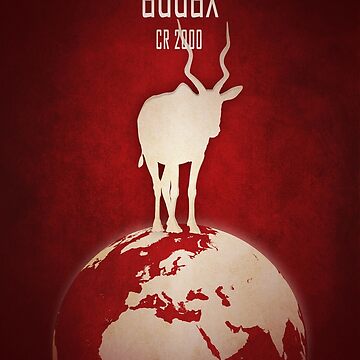 Artwork thumbnail, Addax/white antelope - endangered species by Moira Risen