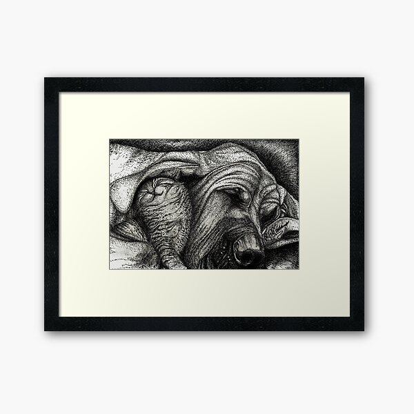 A Lesson in Getting Along - 101- B&W Framed Art Print