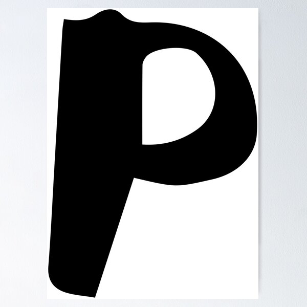 Item preview, Monogram Letter P in Black designed and sold by Lyn Ellison - random and fun designs.