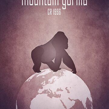 Artwork thumbnail, Mountain gorilla - endangered animals by Moira Risen