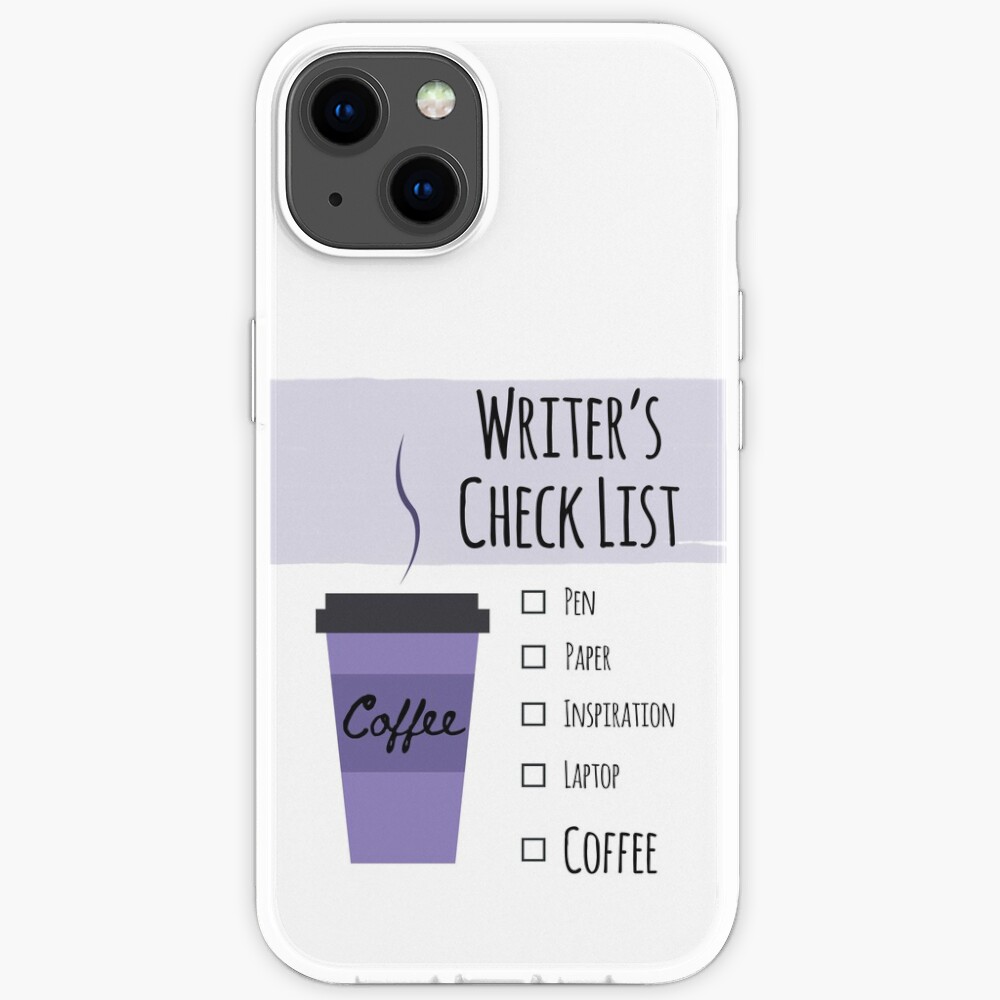 Writer's Check List iPhone Case