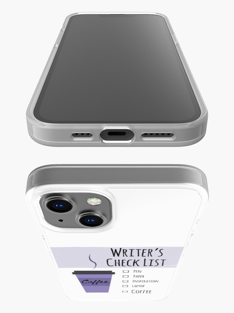 Alternate view of Writer's Check List iPhone Case