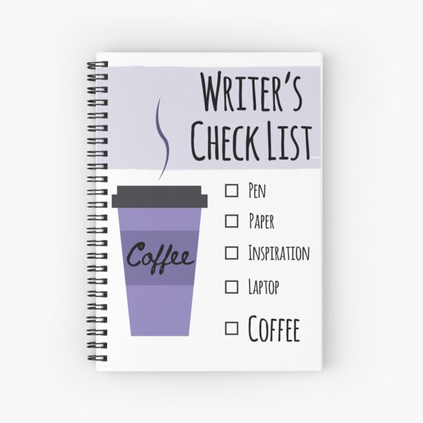 Writer's Check List Spiral Notebook