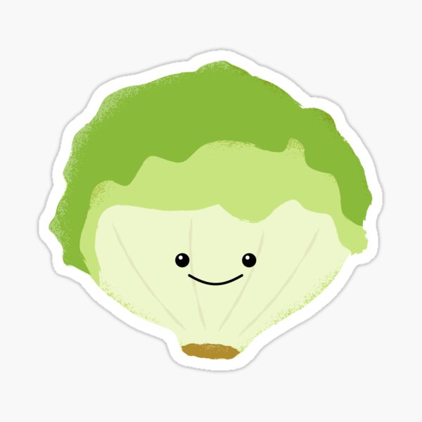 "Cute happy iceberg lettuce" Sticker for Sale by MinimoleStudio Redbubble