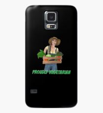 Funda/vinilo para Samsung Galaxy Proudly Vegetarian Lady / Vegetarisch / Vegetarier