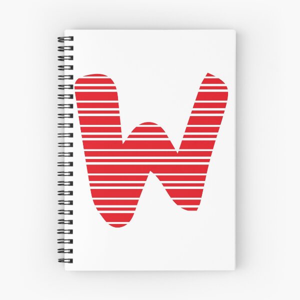 Item preview, Monogram Letter W in Red Stripe designed and sold by Lyn Ellison - random and fun designs.