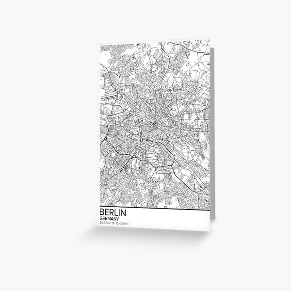 Grusskarten Berlin Stadtplan Redbubble