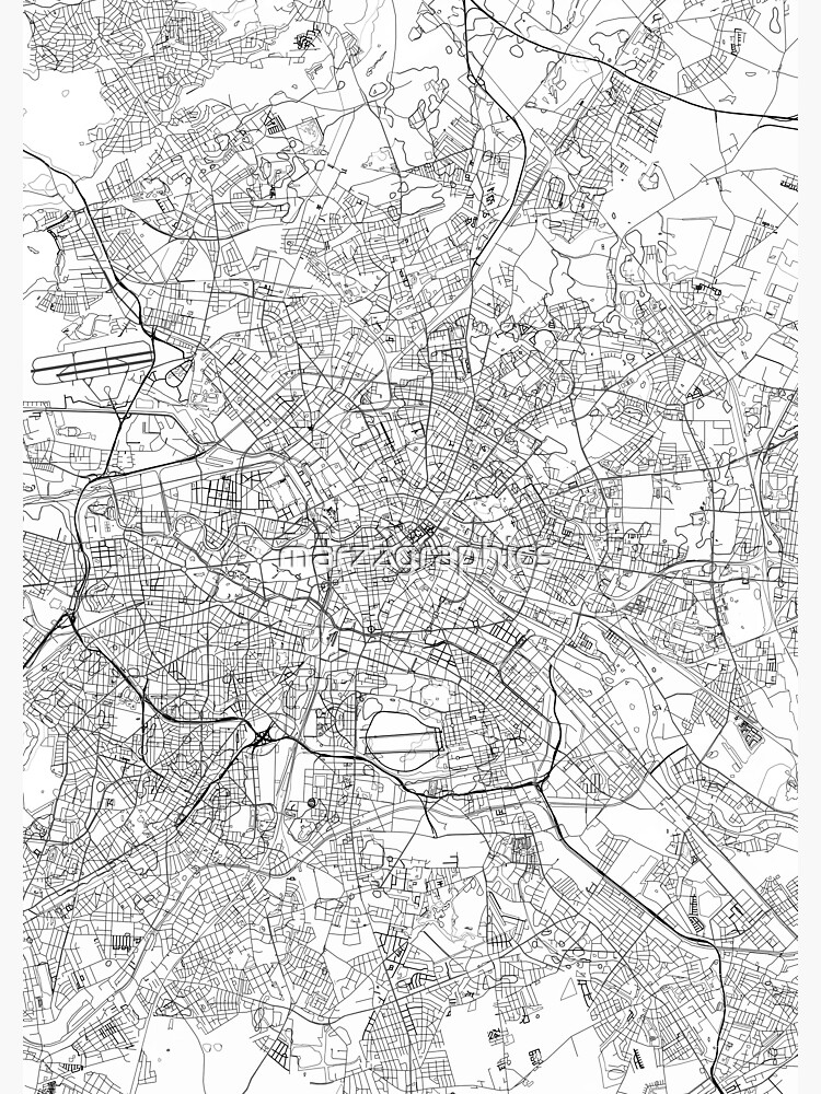 Berlin map poster print wall art, Germany gift printable, Home and Nursery, Modern map decor for office, Map Art, Map Gifts by marzzgraphics