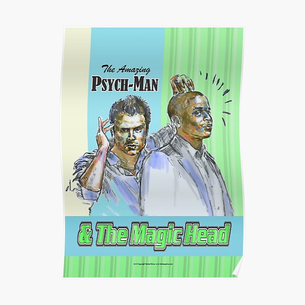 Psych - The Amazing Psych-man & MagicHead Poster