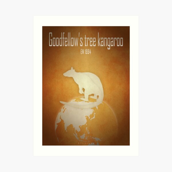 Goodfellow' tree kangaroo - endangered animals Art Print