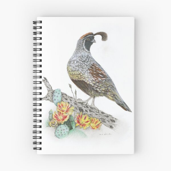 Item preview, Gambel's Quail Spiral Notebook designed and sold by HoneyBeeCre8tiv.