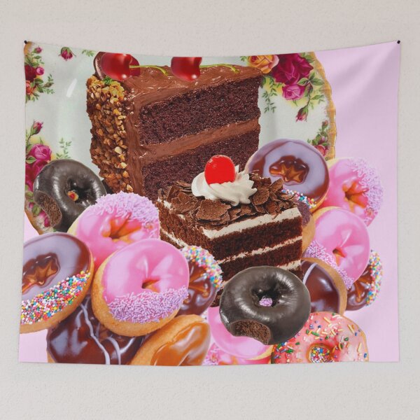 Item preview, CHOCOLATE CAKE & PINK  FROSTED DONUT DESERTS designed and sold by sharlesart.