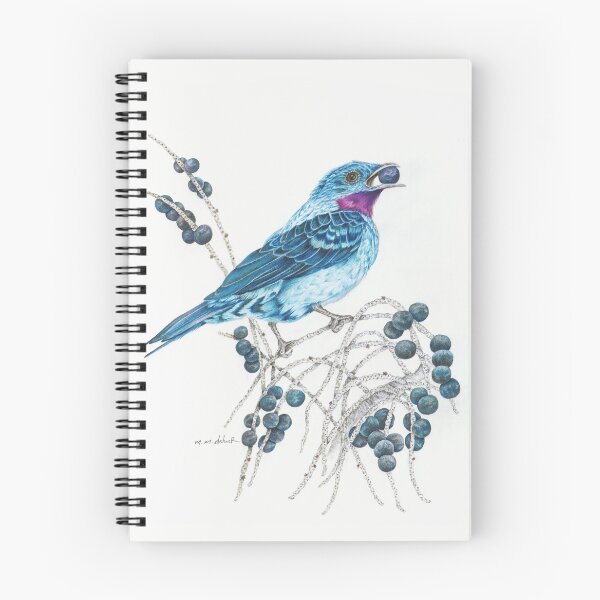 Item preview, Natterer's Cotinga Spiral Notebook designed and sold by HoneyBeeCre8tiv.
