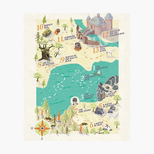 Princess Bride Discovery Map Photographic Print
