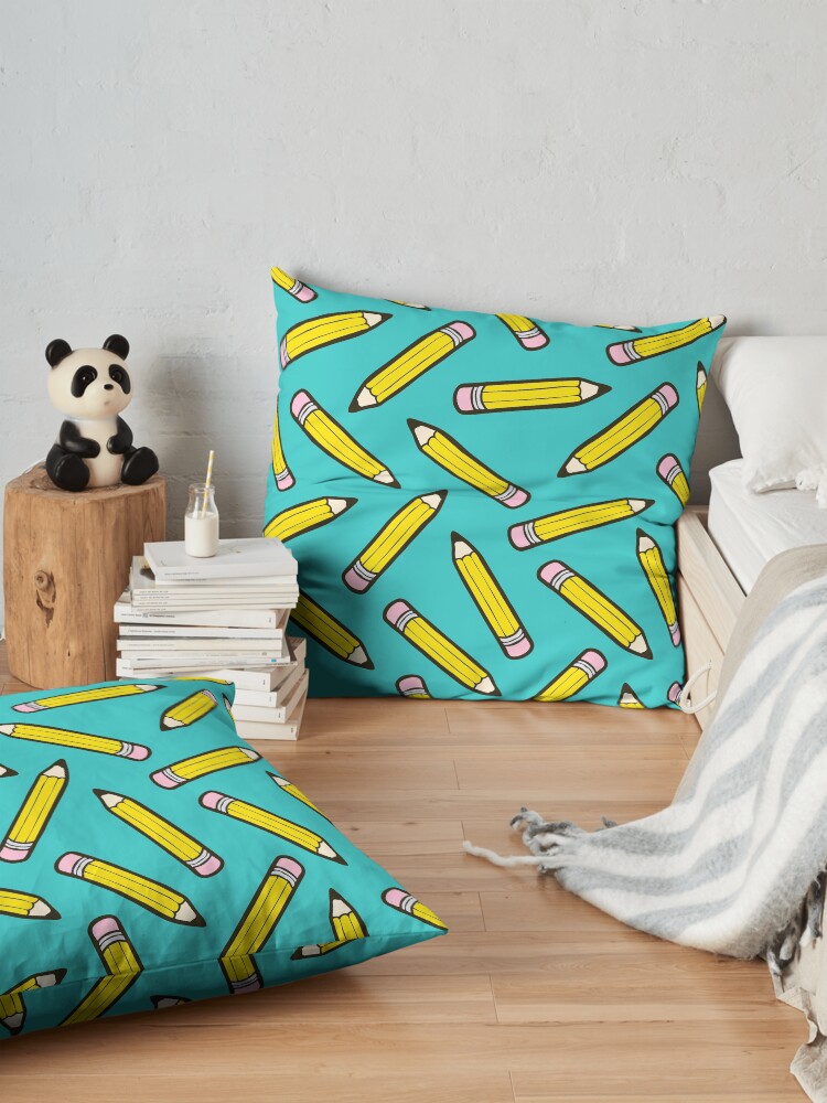Alternate view of Pencil Power Blue Pattern Floor Pillow