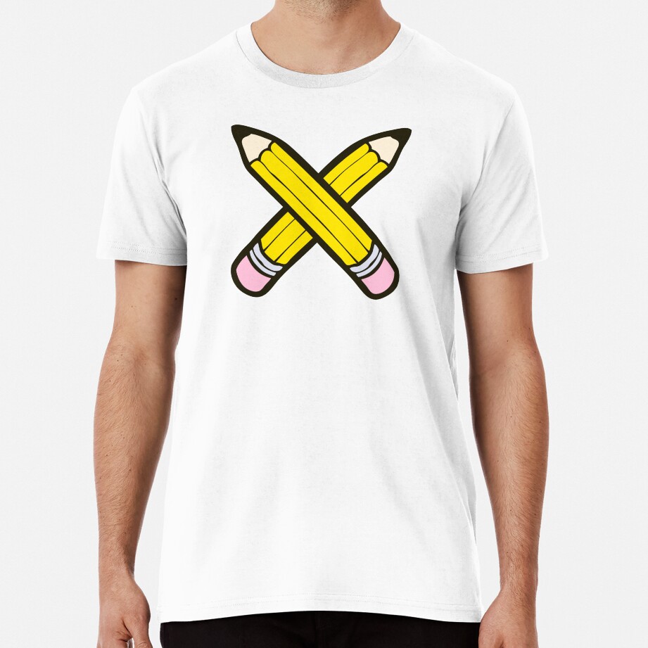 Pencil Power Blue Pattern Premium T-Shirt
