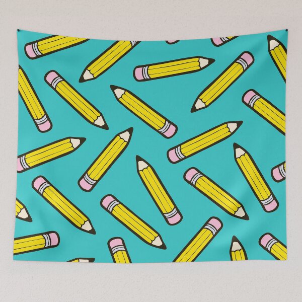 Item preview, Pencil Power Blue Pattern designed and sold by evannave.