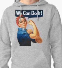 We Can Do It, Female Empowerment Poster, Feminism Artwork, Tshirts, Posters, Prints, Bags, Women, Men, Kids Pullover Hoodie