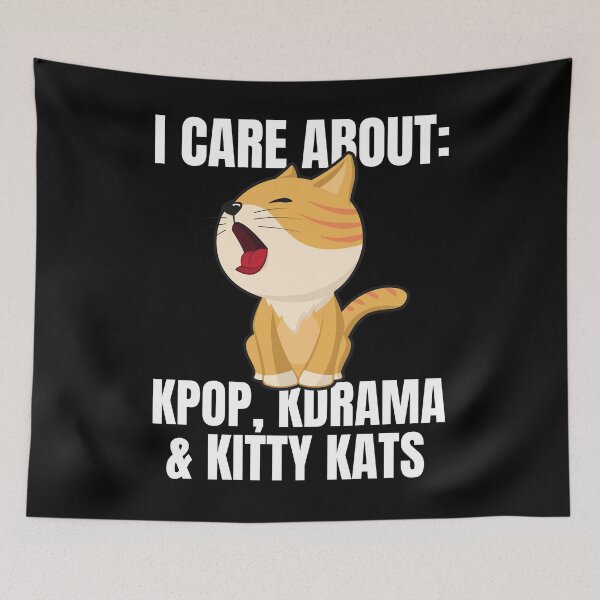 Item preview, I Care About KPOP, KDRAMA & Kitty Kats designed and sold by M3G4MERCH.